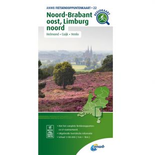 ANWB Fietsknooppuntenkaart 22 Noord Brabant Oost - Limburg Noord 