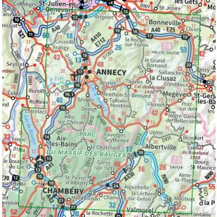 IGN Top 75: Chaine des Aravis - Massif des Bauges  - Provence (32) Wandel- en Fietskaart