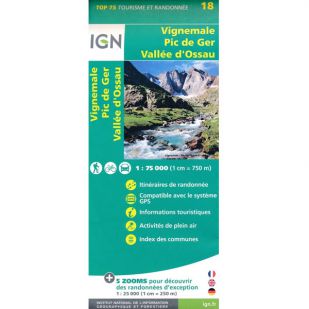 IGN Vignemale (18) - Pic De Ger - Vallee D'Ossau  - Wandel- en Fietskaart !