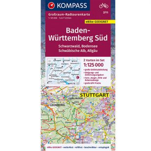 KP3711 Radkarte Baden-Württemberg Süd 