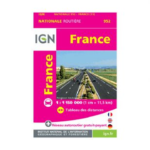 IGN mini kaartje Frankrijk