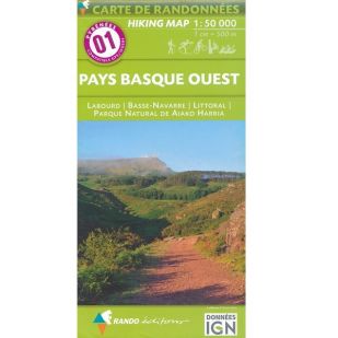 Pyrénées Carte no.1: Pays Basque Ouest