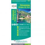 IGN Top 75: Cevennes PRN (11) - Gorges du Tarn  - Wandel- en Fietskaart