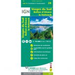 IGN Top 75: Vosges du Sud Ballon d'Alsace le Hohneck - Vogezen (28) - Wandel- en Fietskaart