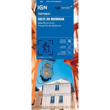 IGN Top 75: Golfe du Morbihan (17)- Wandel- en fietskaart !