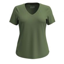 A - Smartwool Women's Active Ultralite V-Neck Short Sleeve - Fern Green