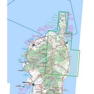 IGN Top 75: Bastia (30) - Corte - Cap Corse - (Corsica) Wandel- en Fietskaart