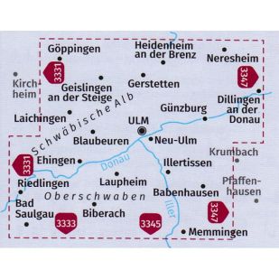KP3346 Ulm und umgebung - Schwäbische Alb