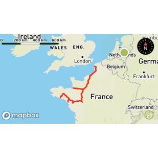 In uw App-store: Normandië en Bretagne Fietsroute tussen Ansjovis en Anjou