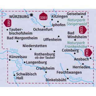 KP3353 Würzburg - Frankenhöhe - Rothenburg