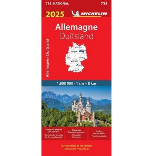 Michelin 718 Wegenkaart - Duitsland 2025