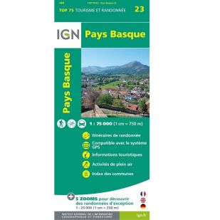 IGN Top 75: Pays-Basque (23) - Wandel- en Fietskaart